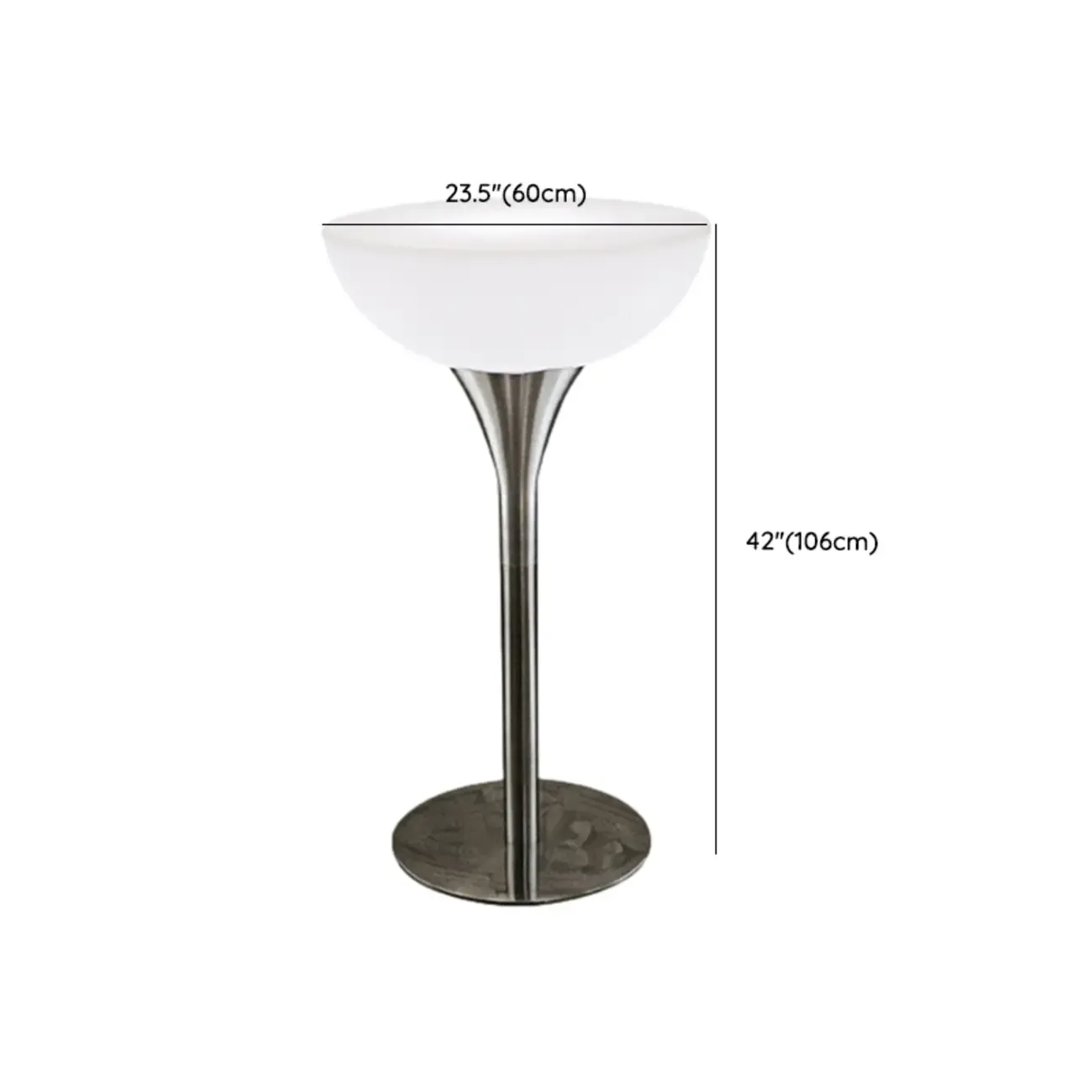 Modern Lighting White Acrylic Silver Metal Bar Tables Image - 16