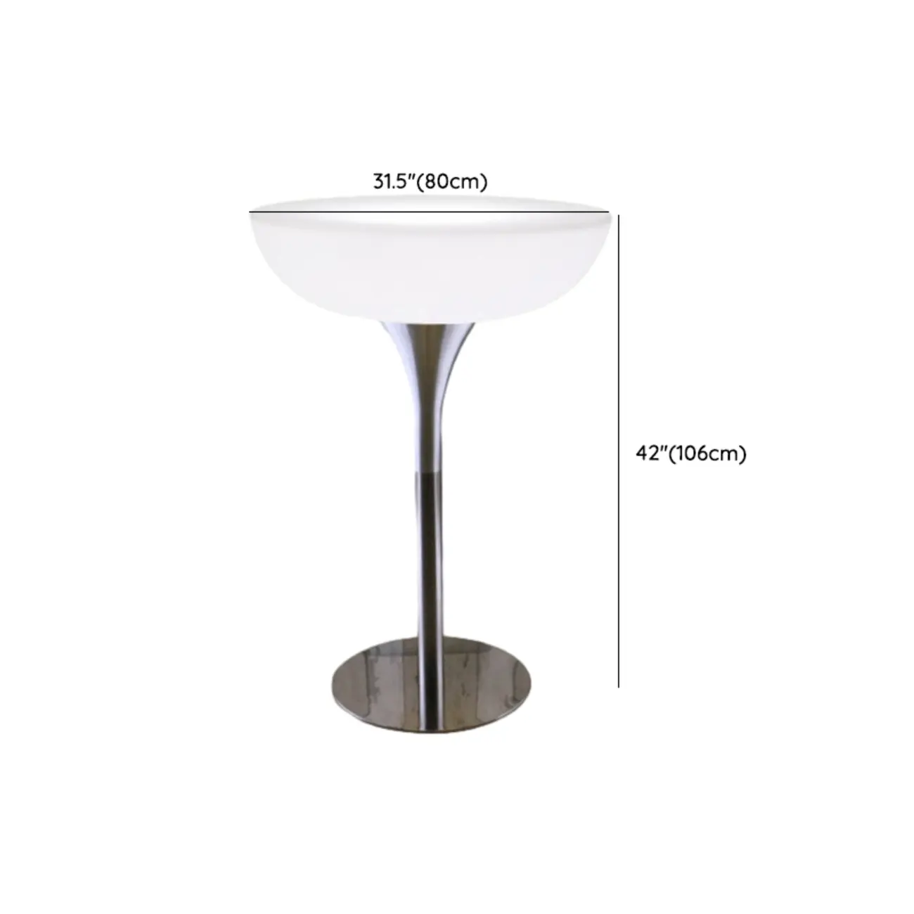 Modern Lighting White Acrylic Silver Metal Bar Tables Image - 17 | homeyfad