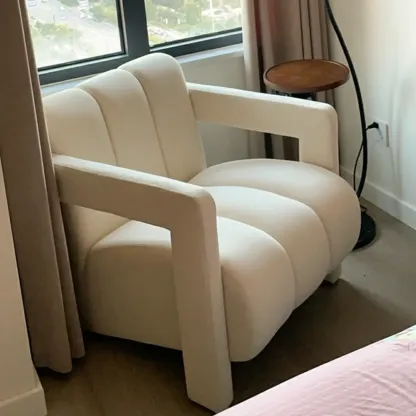 Elegant Flannel Accent Chair with Cushions for Living Room Image - 13