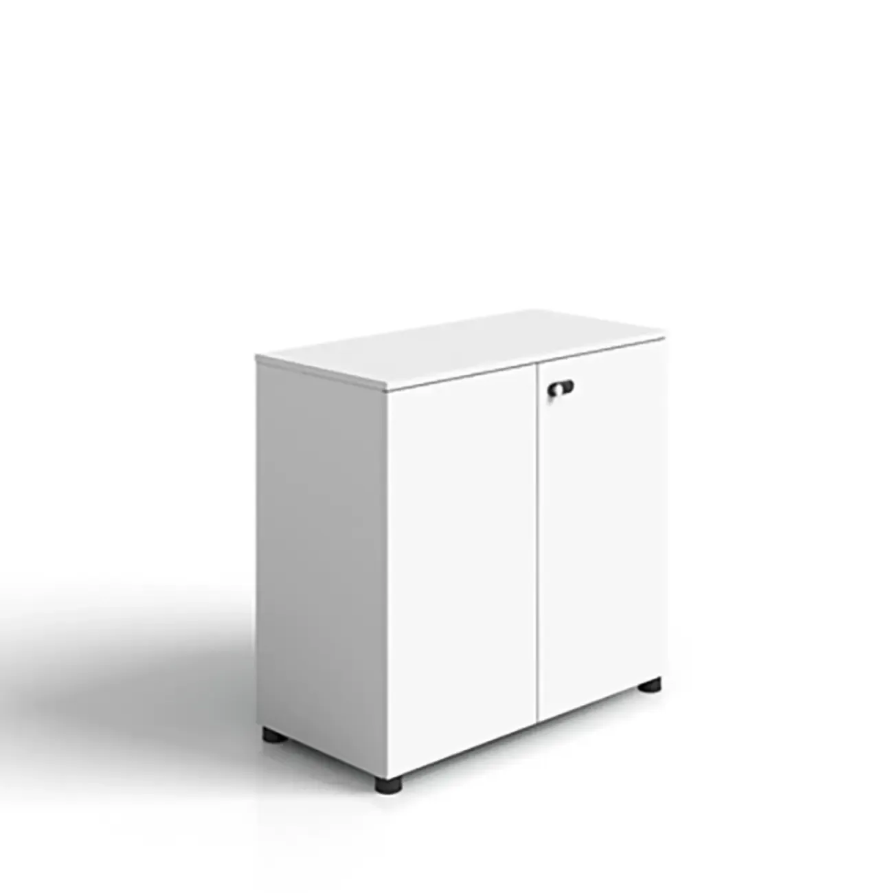 Minimalist Wooden Lockable Filing Cabinets with Legs for Office Image - 4