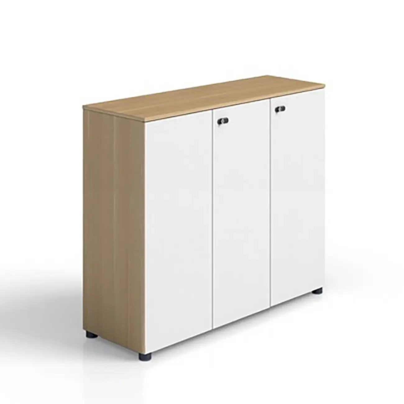 Minimalist Wooden Lockable Filing Cabinets with Legs for Office Image - 9