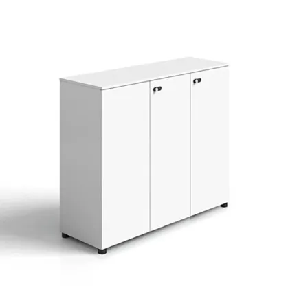 Minimalist Wooden Lockable Filing Cabinets with Legs for Office Image - 12