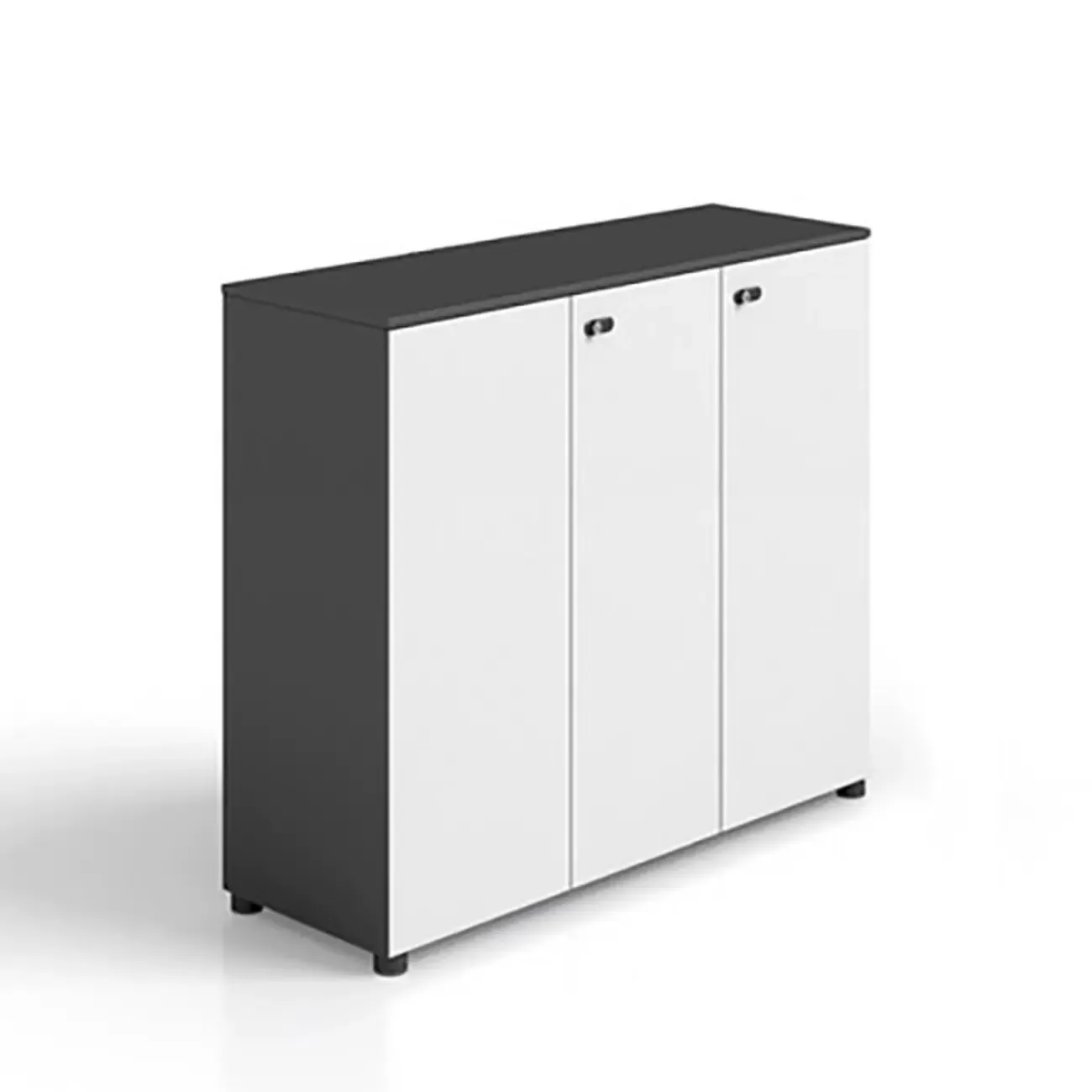 Minimalist Wooden Lockable Filing Cabinets with Legs for Office Image - 14