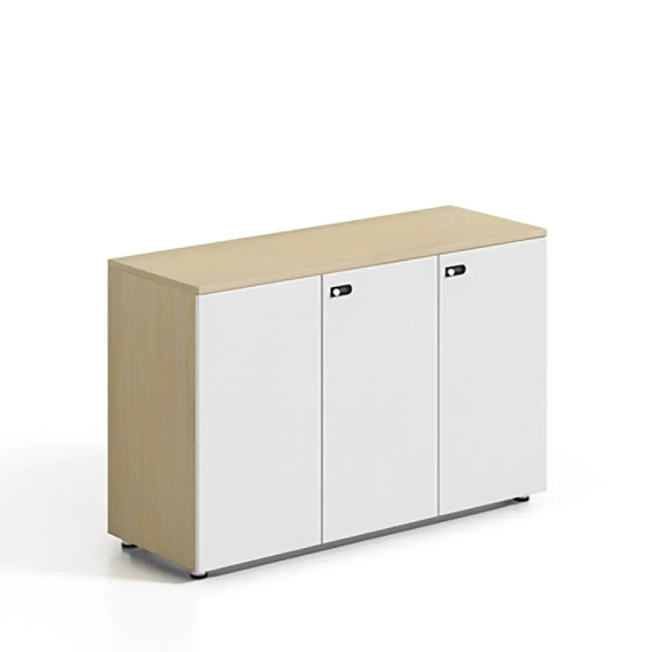 Minimalist Wooden Lockable Filing Cabinets with Legs for Office Image - 16