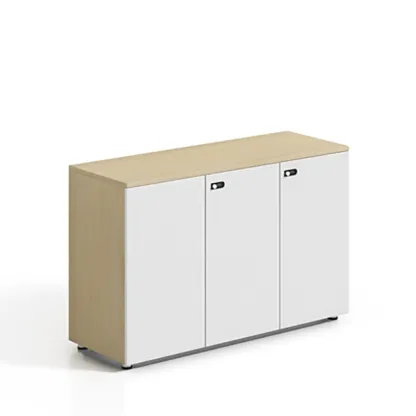 Minimalist Wooden Lockable Filing Cabinets with Legs for Office Image - 16