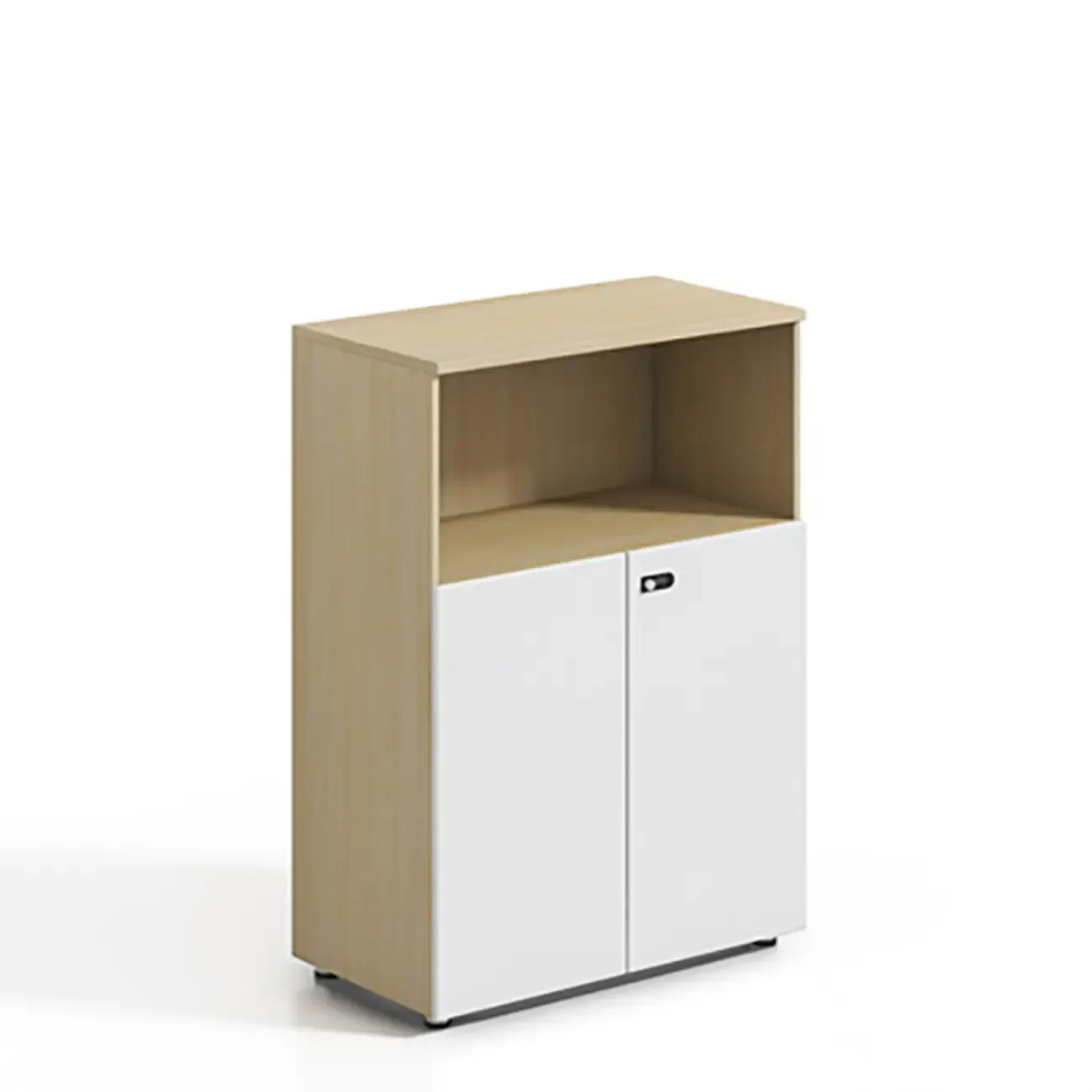 Minimalist Wooden Lockable Filing Cabinets with Legs for Office Image - 20