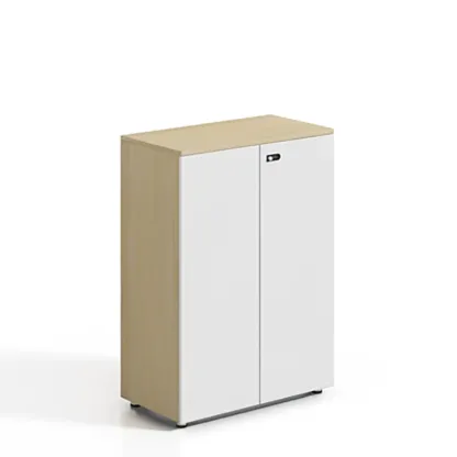 Minimalist Wooden Lockable Filing Cabinets with Legs for Office Image - 23