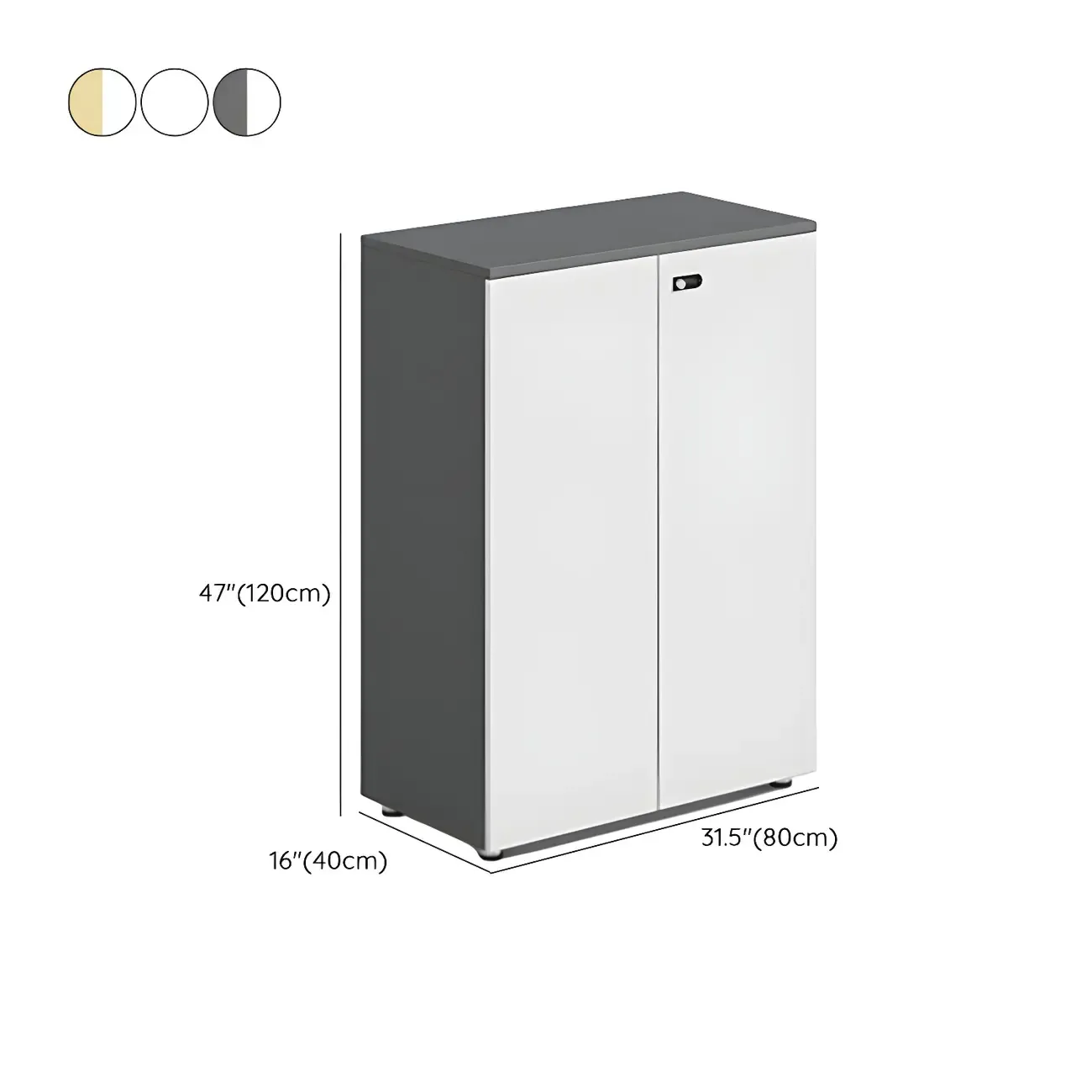 Minimalist Wooden Lockable Filing Cabinets with Legs for Office Image - 26