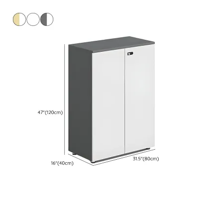 Minimalist Wooden Lockable Filing Cabinets with Legs for Office Image - 26