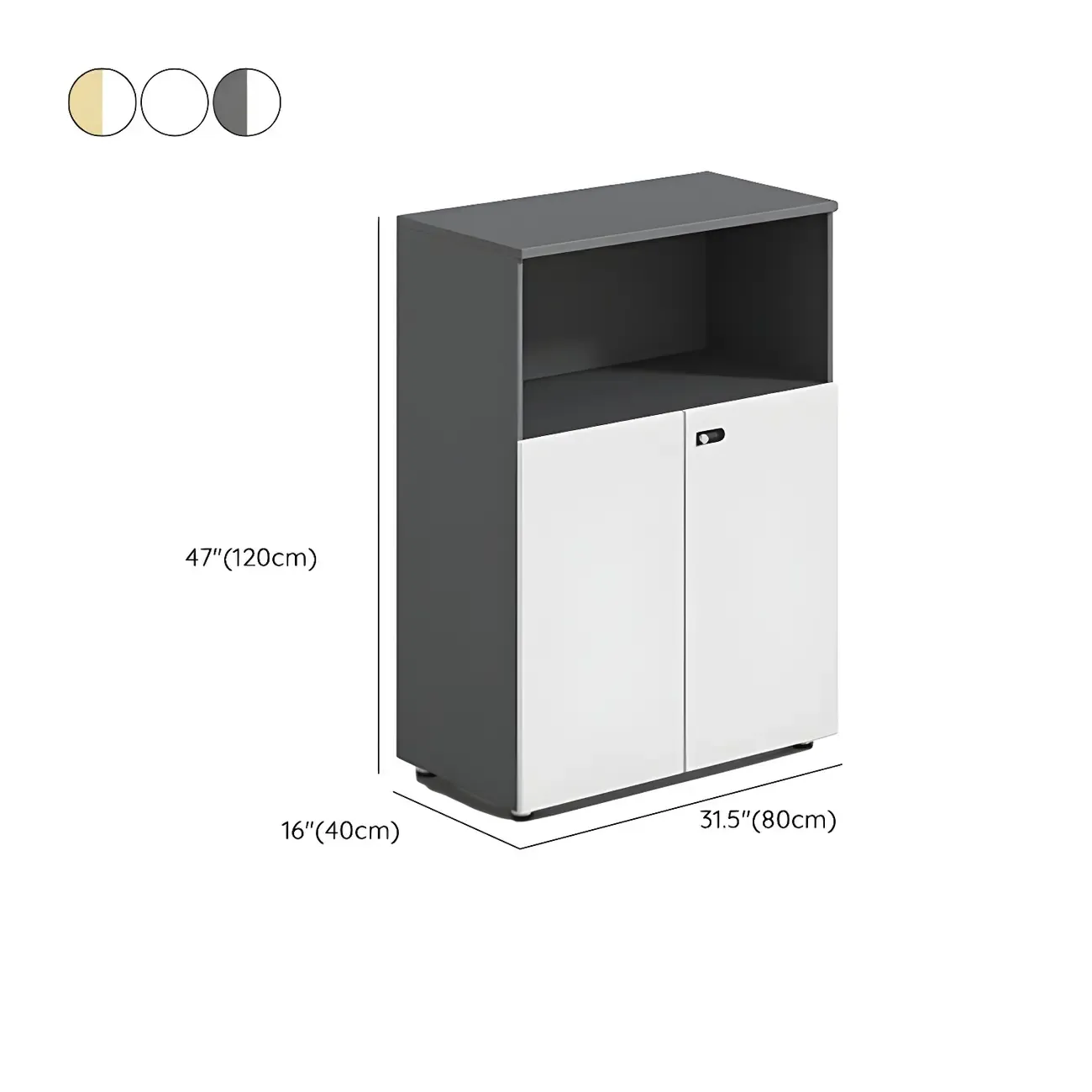Minimalist Wooden Lockable Filing Cabinets with Legs for Office Image - 27