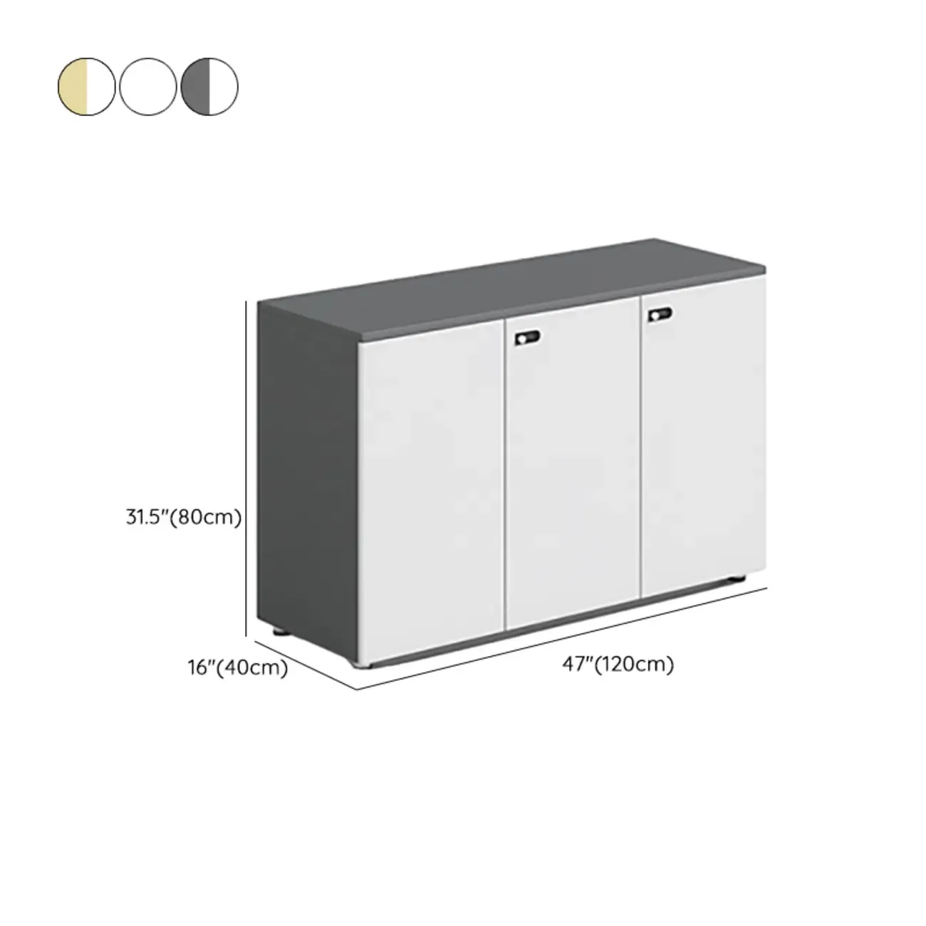 Minimalist Wooden Lockable Filing Cabinets with Legs for Office Image - 28