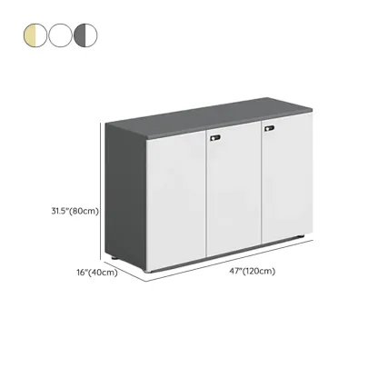 Minimalist Wooden Lockable Filing Cabinets with Legs for Office Image - 28