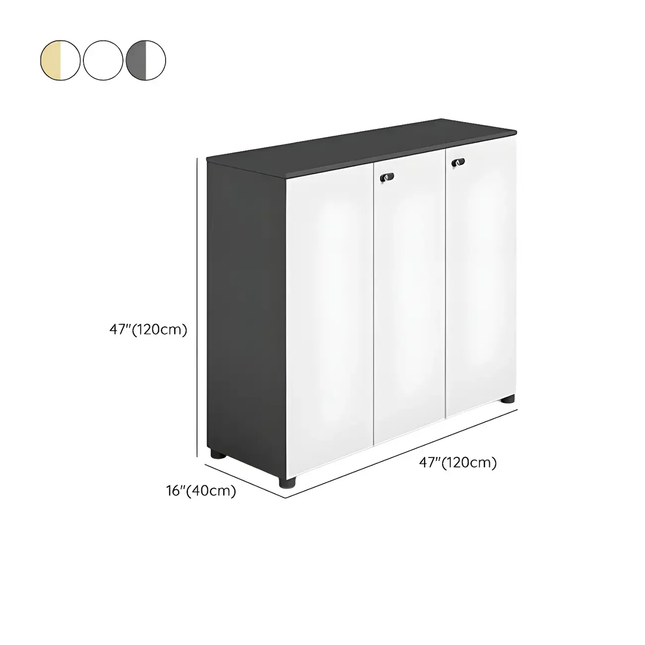 Minimalist Wooden Lockable Filing Cabinets with Legs for Office Image - 29