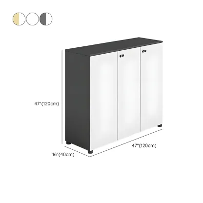 Minimalist Wooden Lockable Filing Cabinets with Legs for Office Image - 29