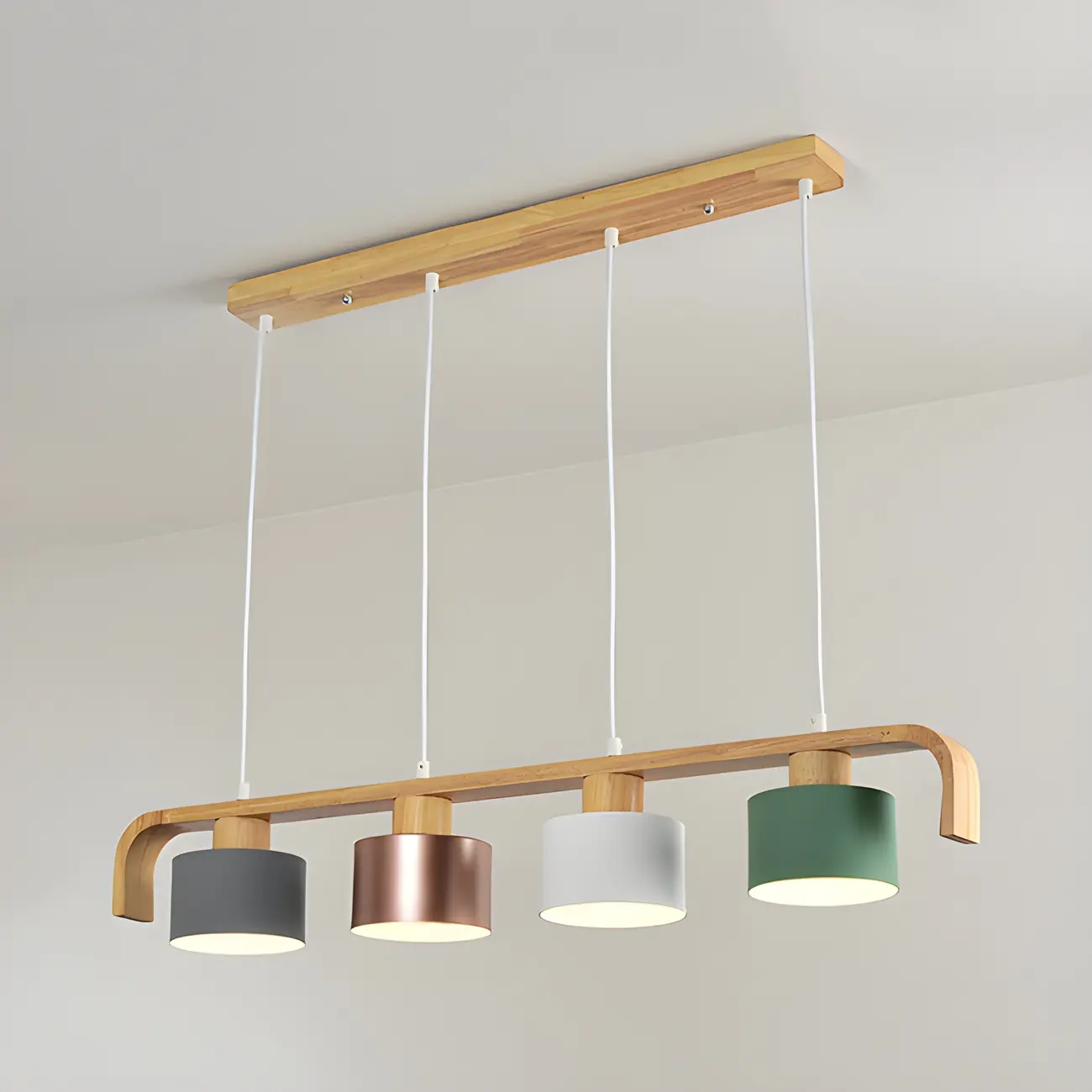 Colorful Modern Drum Island Pendant Light Image - 2 | homeyfad