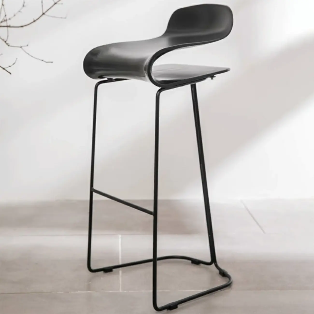 Acrylic Sleek Durable Backless Counter Height Bar Stool Image - 8 | homeyfad