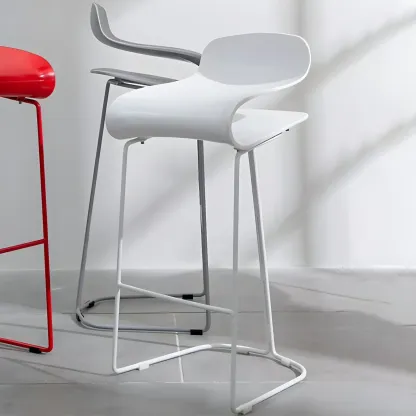 Acrylic Sleek Durable Backless Counter Height Bar Stool Image - 2