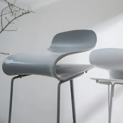 Acrylic Sleek Durable Backless Counter Height Bar Stool Image - 12