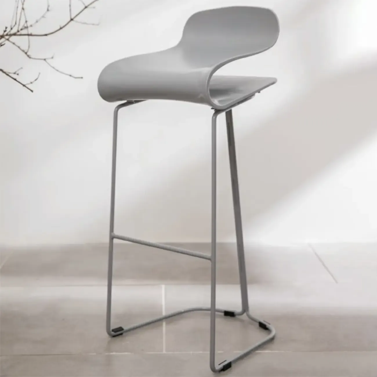 Acrylic Sleek Durable Backless Counter Height Bar Stool | HomeyFad