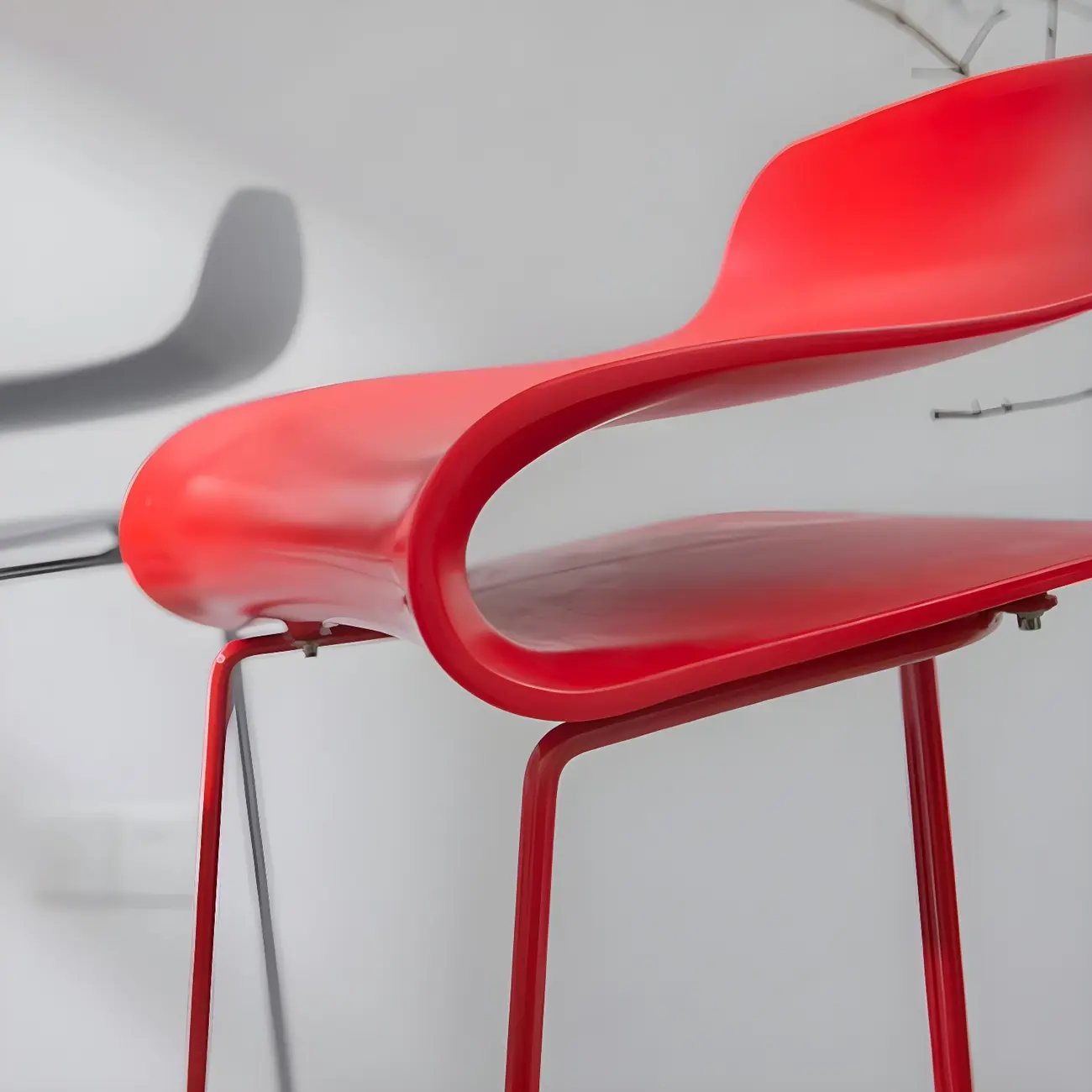 Acrylic Sleek Durable Backless Counter Height Bar Stool Image - 11 | homeyfad