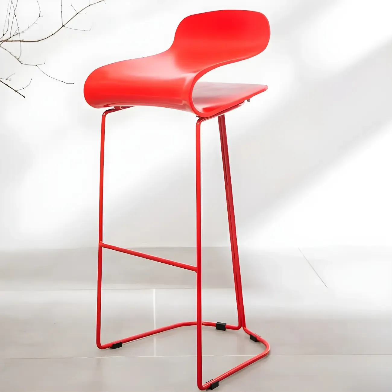 Acrylic Sleek Durable Backless Counter Height Bar Stool Image - 6