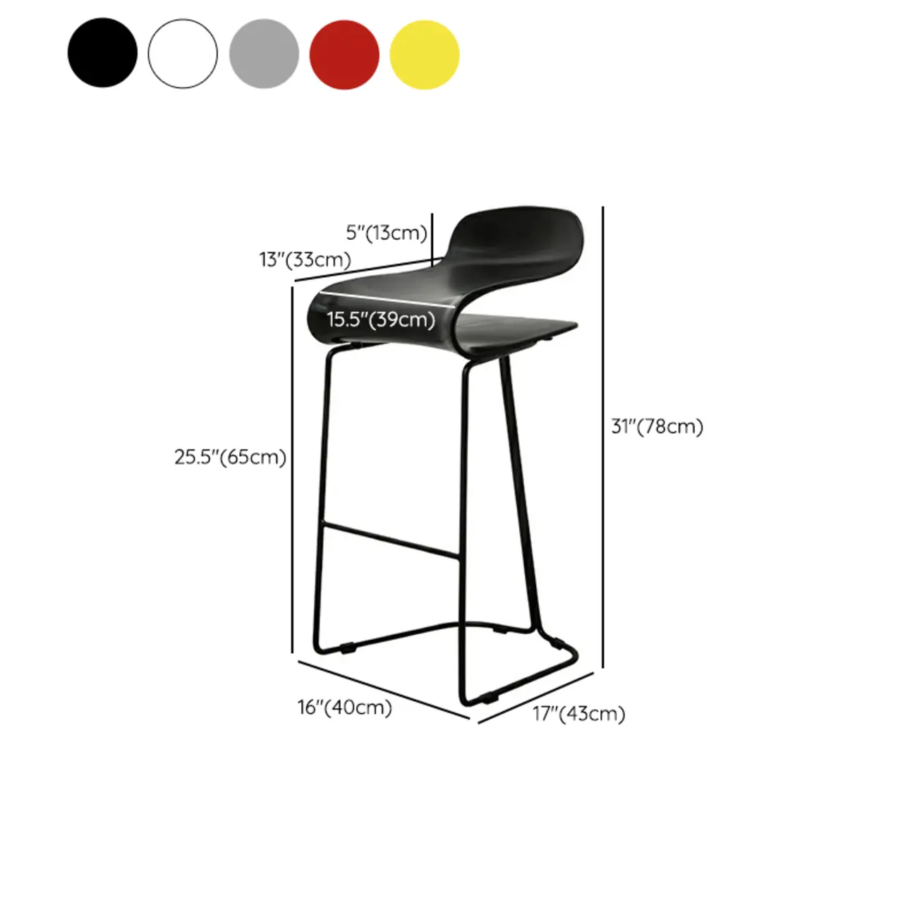 Acrylic Sleek Durable Backless Counter Height Bar Stool Image - 32 | homeyfad