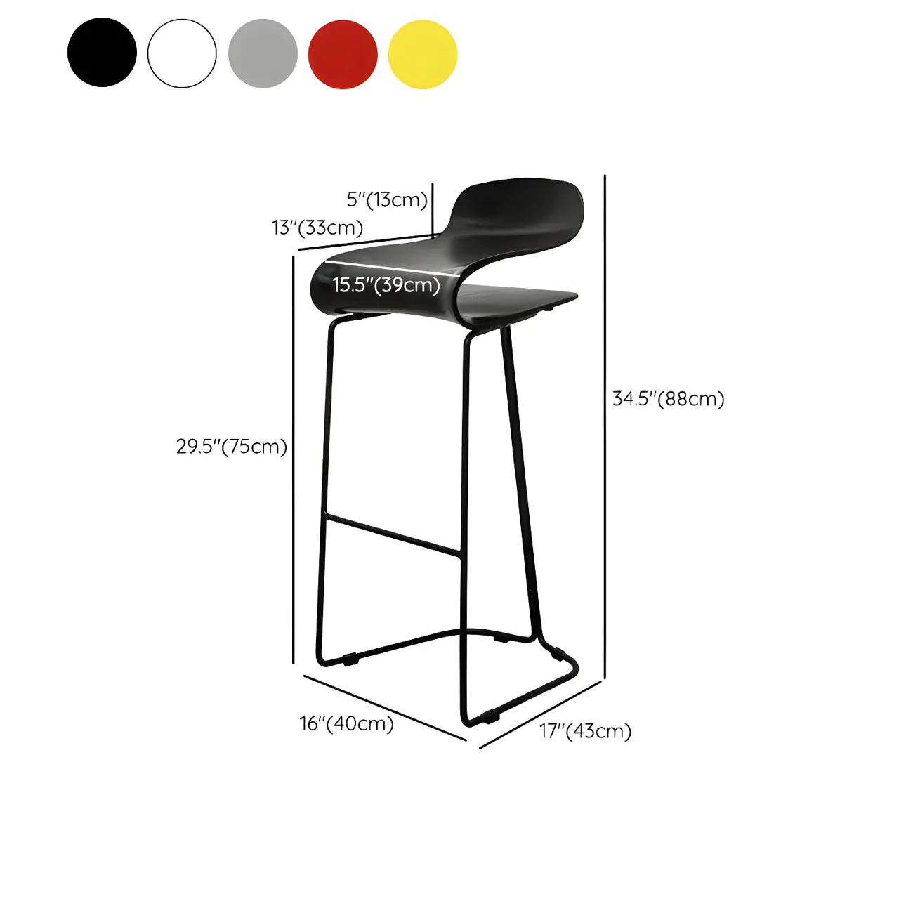 Acrylic Sleek Durable Backless Counter Height Bar Stool Image - 33 | homeyfad