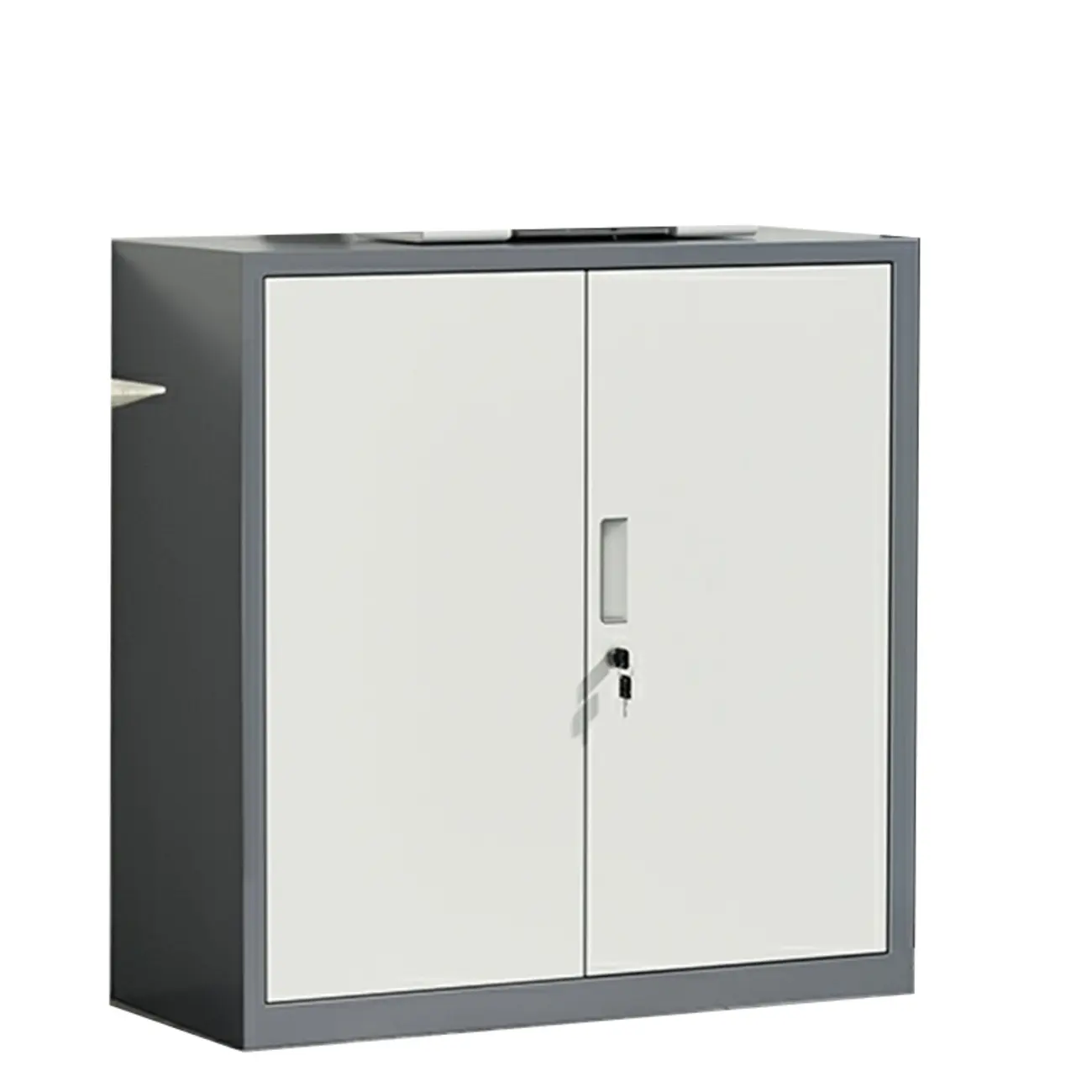 Durable White Metal Filing Cabinet with Lock for Office Use Image - 9 | homeyfad