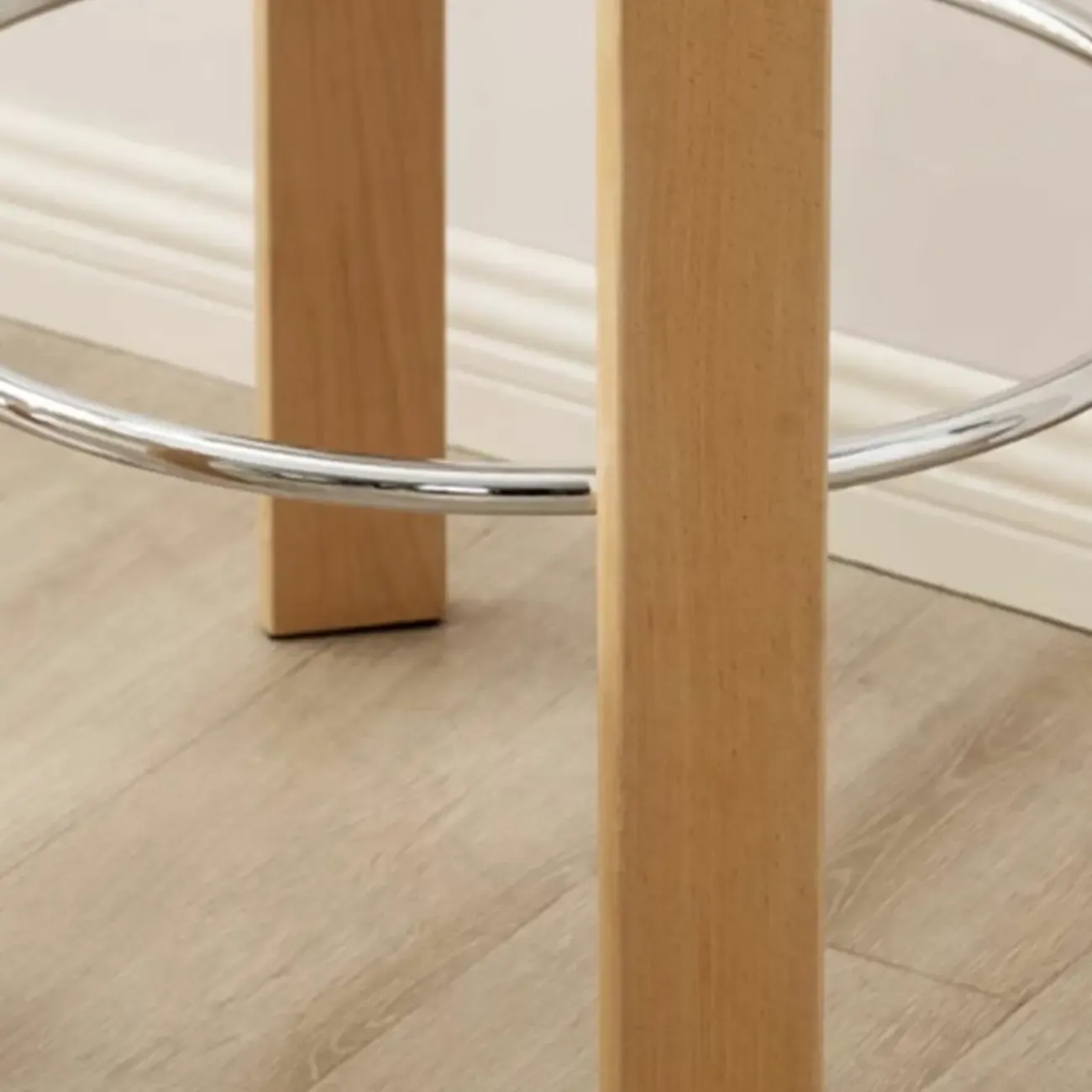 Functional Acrylic Seat Wood Base Bar Stools with Back Image - 21