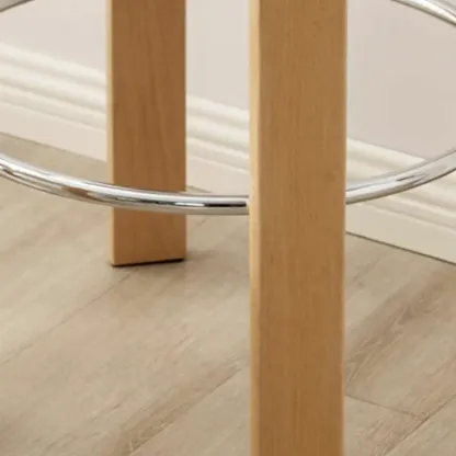 Functional Acrylic Seat Wood Base Bar Stools with Back Image - 21