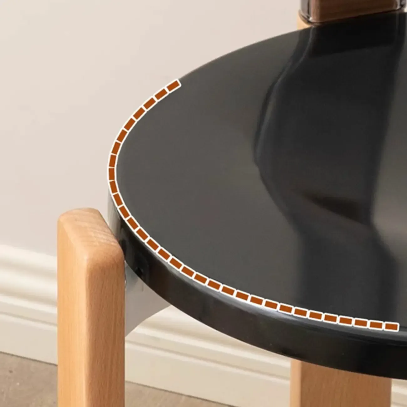 Functional Acrylic Seat Wood Base Bar Stools with Back Image - 22