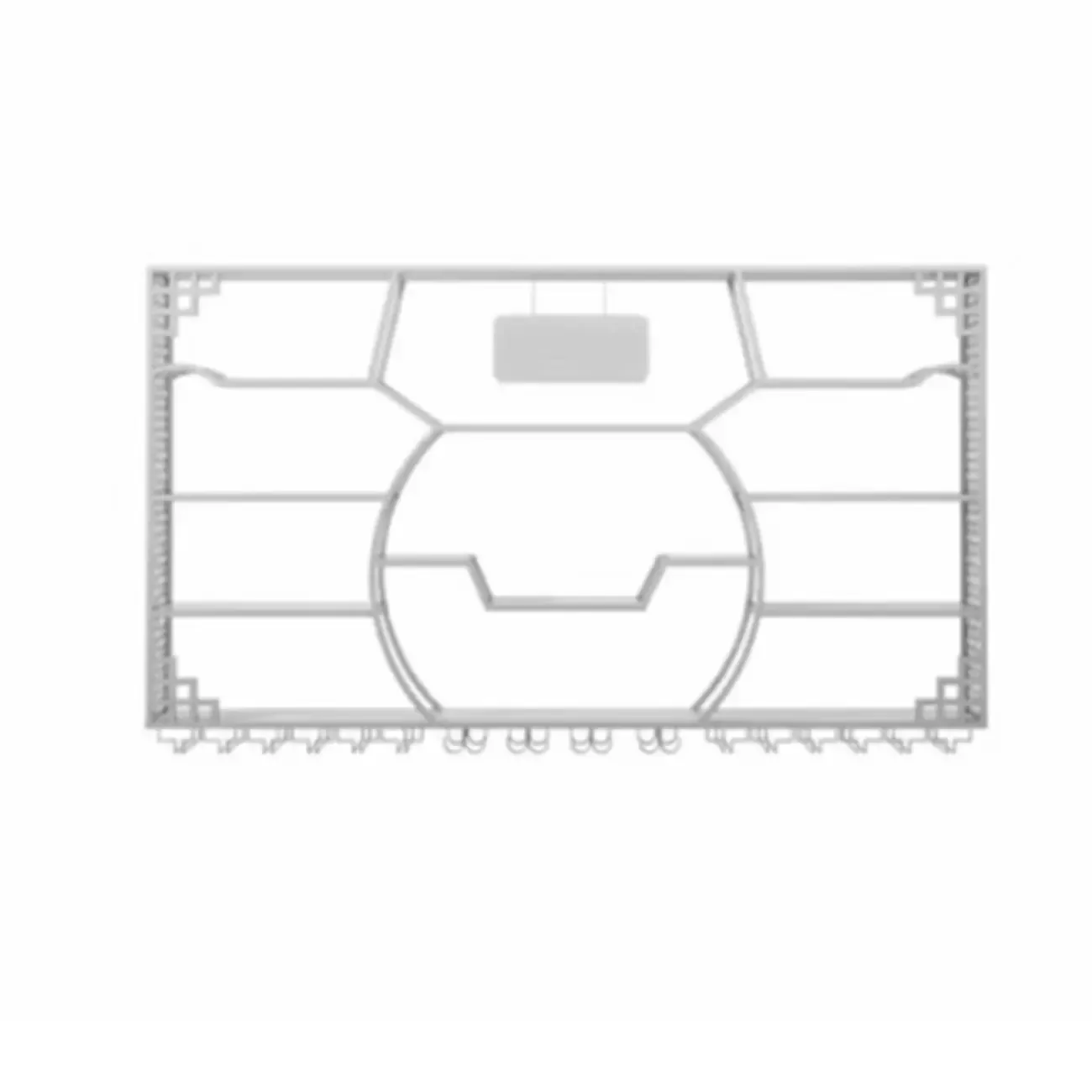 Multi-Shelf Gold Metal Wall-Mounted Wine & Glass Rack Image - 6