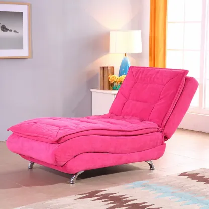 Traditional Adjustable Faux Leather Chaise Lounge for LivingRoom Image - 6