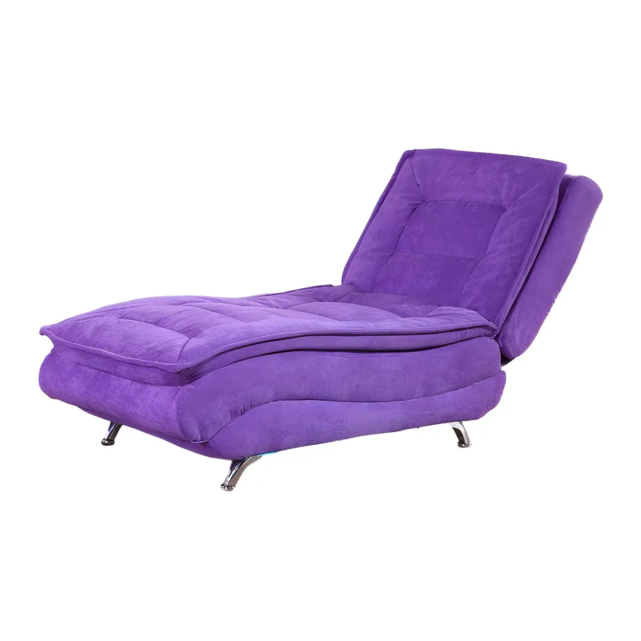 Traditional Adjustable Faux Leather Chaise Lounge for LivingRoom Image - 10