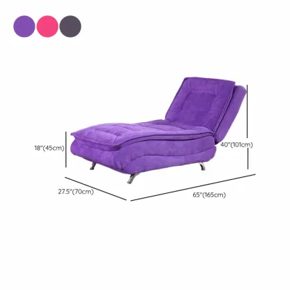 Traditional Adjustable Faux Leather Chaise Lounge for LivingRoom Image - 18