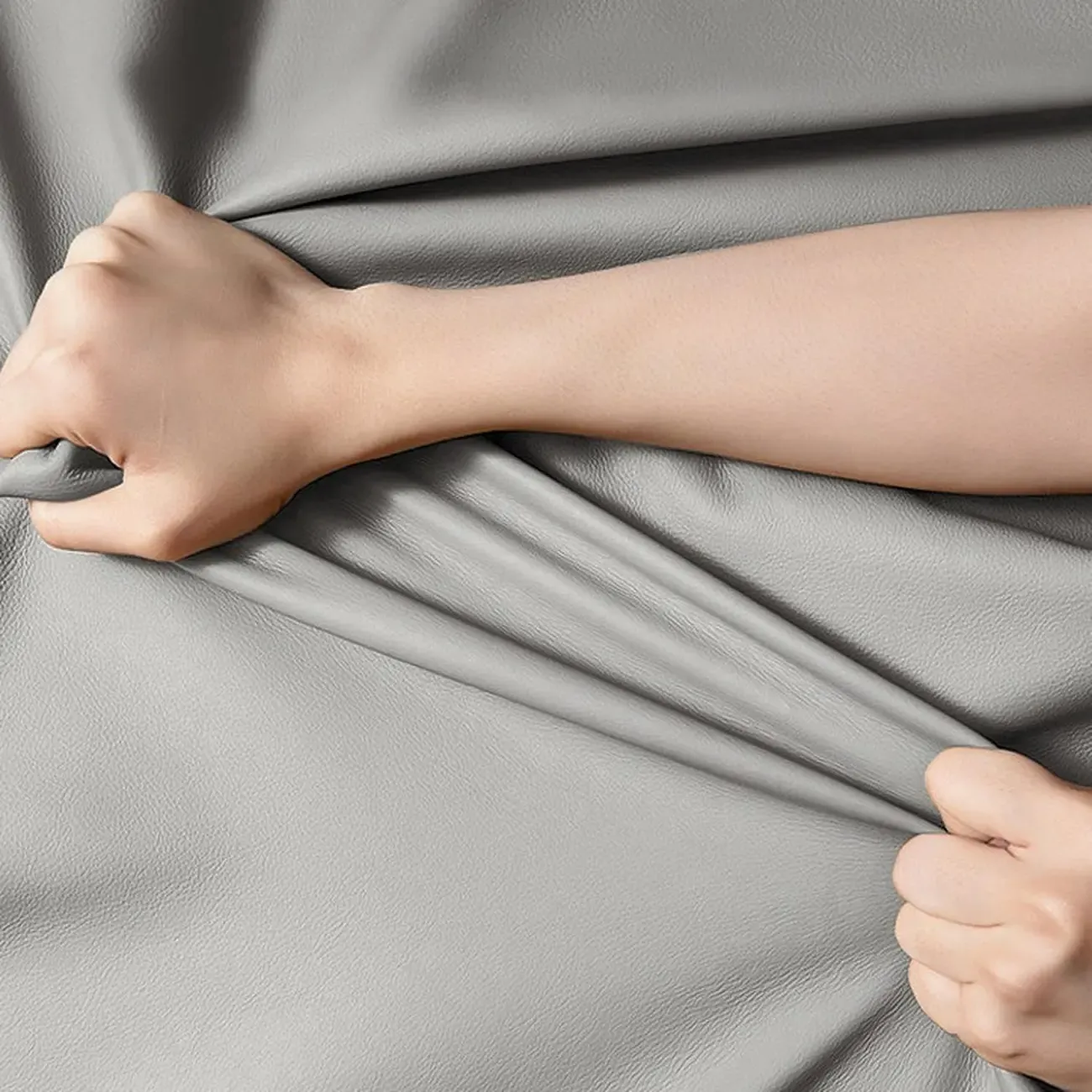 Modern Grey Upholstered Bedroom Bench with Hidden Storage Image - 3