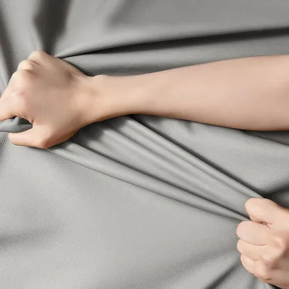 Modern Grey Upholstered Bedroom Bench with Hidden Storage Image - 3