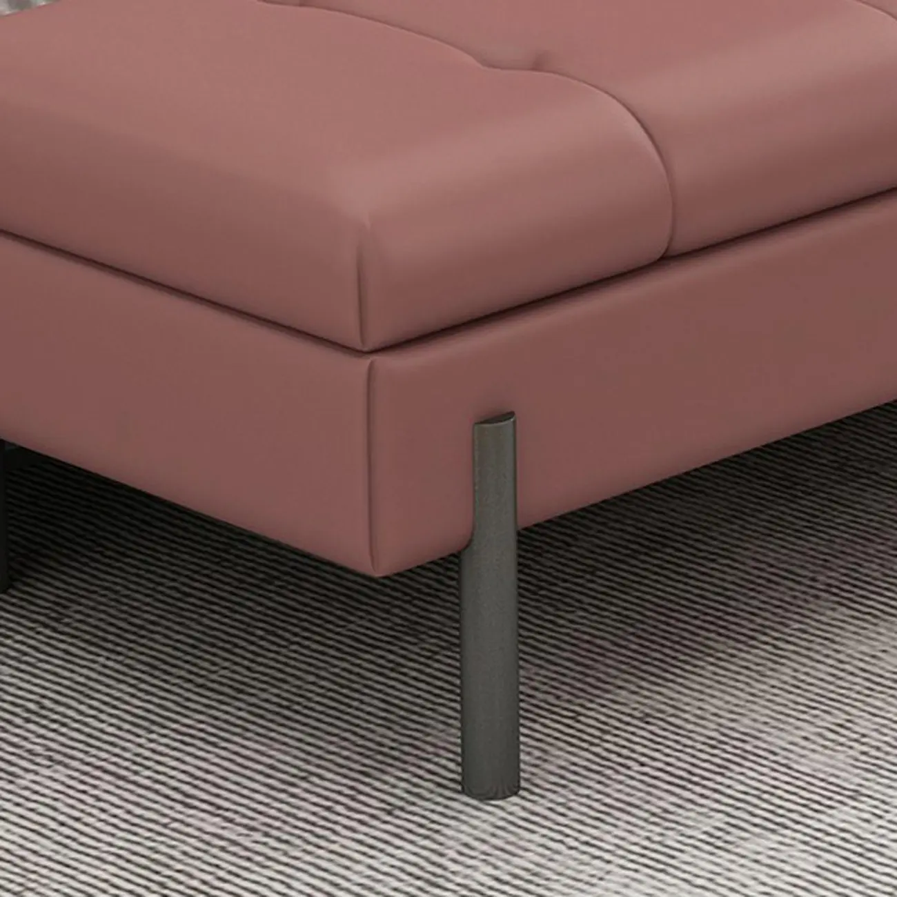 Modern Grey Upholstered Bedroom Bench with Hidden Storage Image - 6 | homeyfad