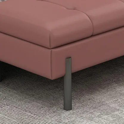 Modern Grey Upholstered Bedroom Bench with Hidden Storage Image - 6