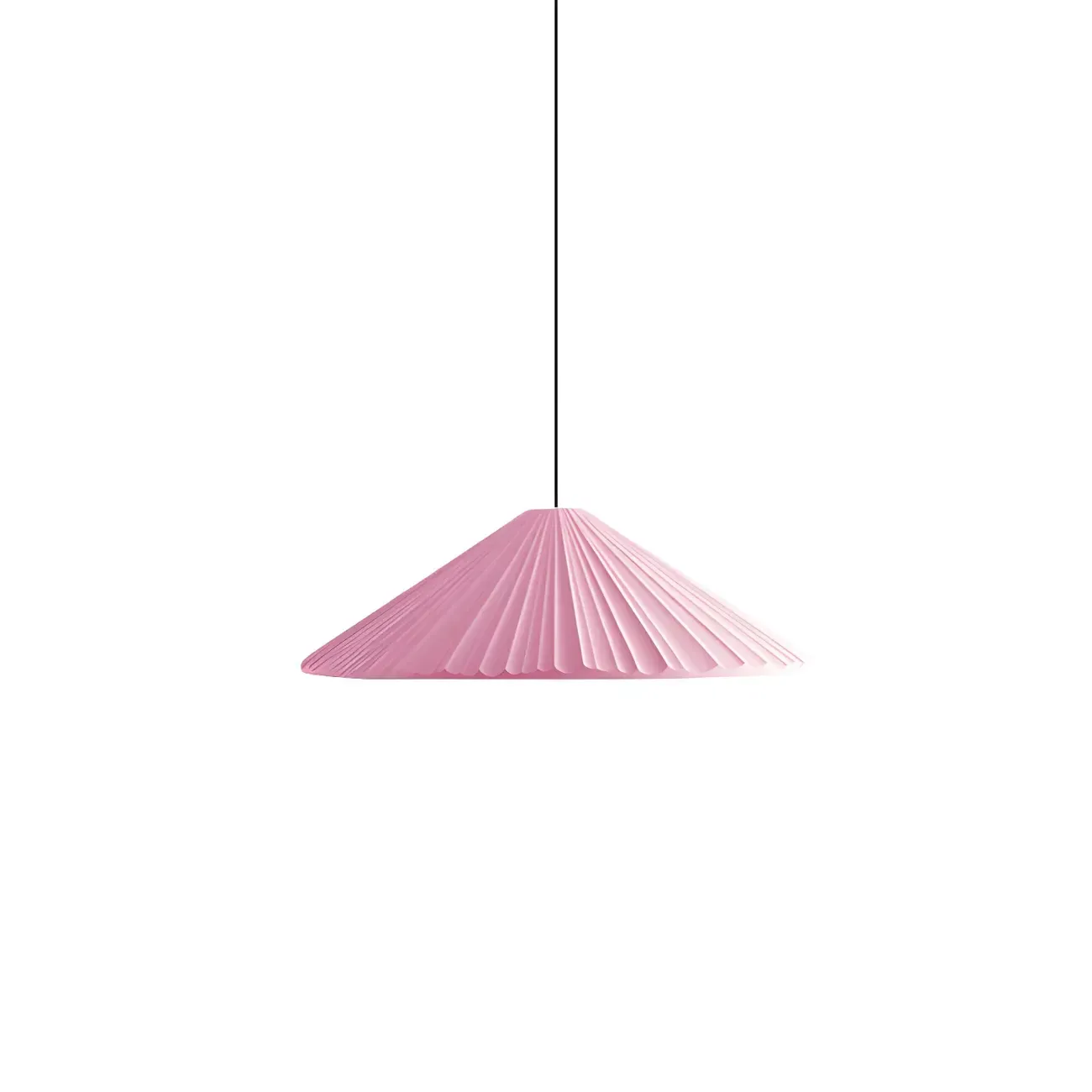 Nordic Pink Ribbed Umbrella Shape Indoor Pendant Light   Image - 4