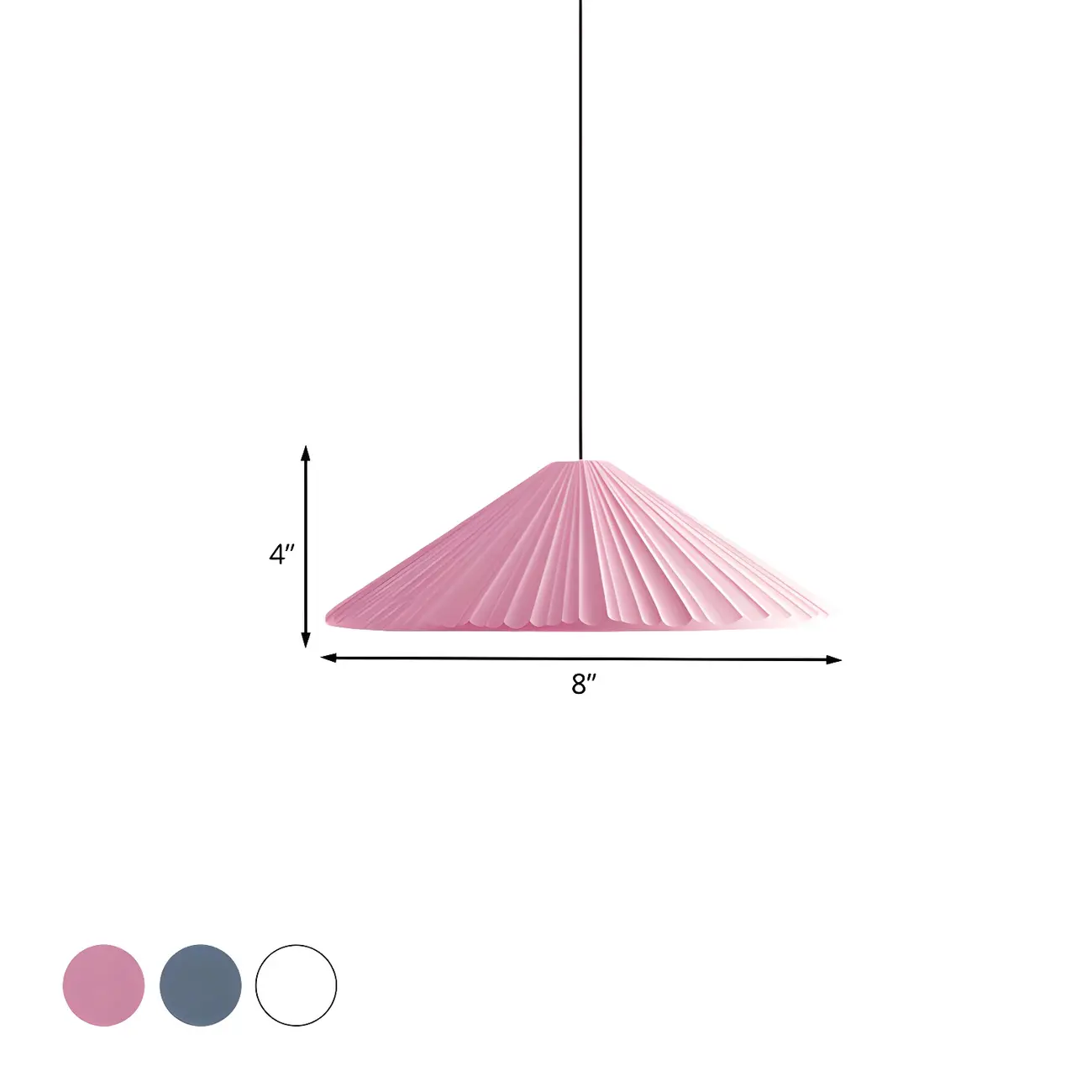 Nordic Pink Ribbed Umbrella Shape Indoor Pendant Light   Image - 5 | homeyfad