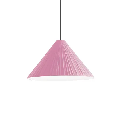 Nordic Pink Ribbed Umbrella Shape Indoor Pendant Light   Image - 17