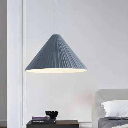 Nordic Pink Ribbed Umbrella Shape Indoor Pendant Light   Image - 21