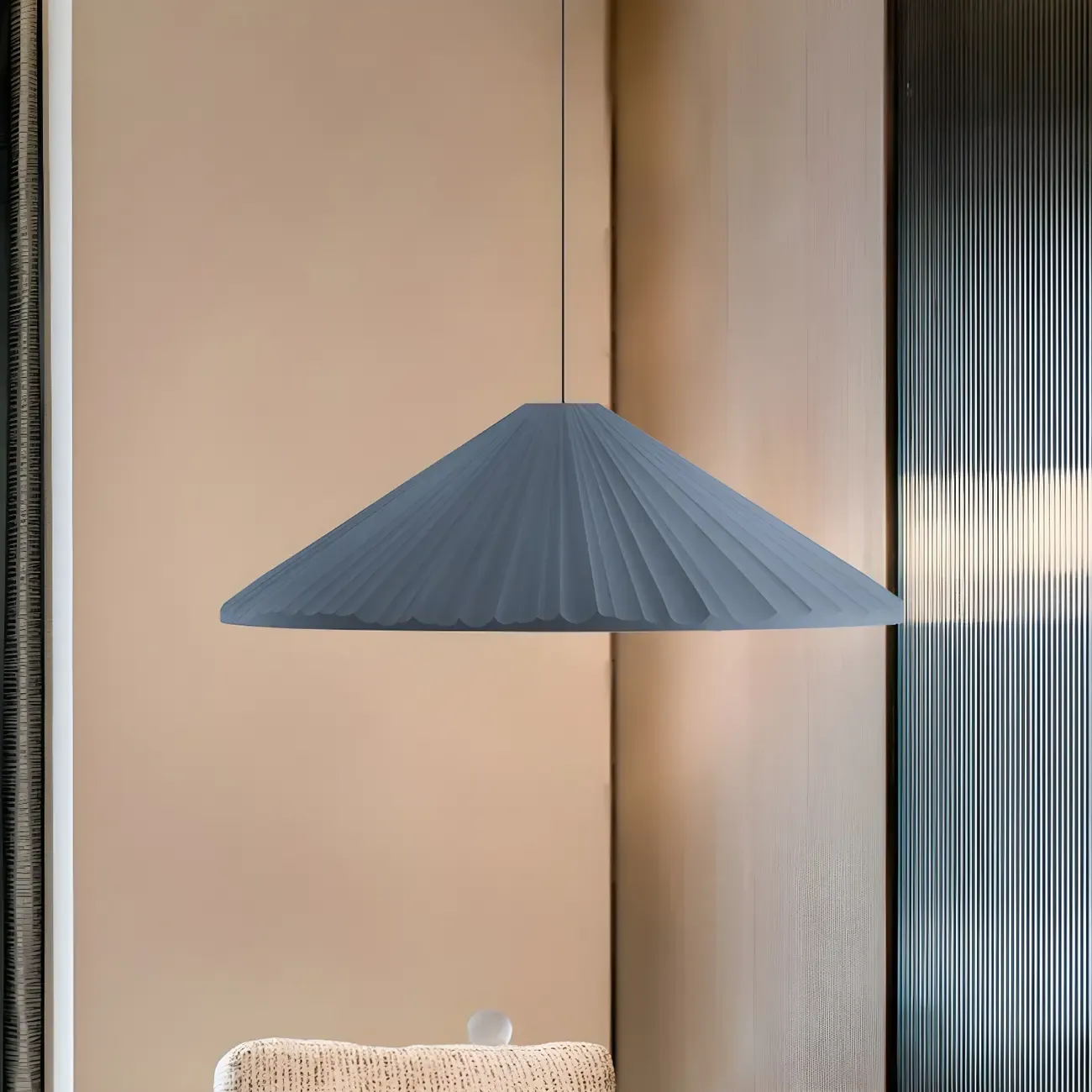 Nordic Pink Ribbed Umbrella Shape Indoor Pendant Light   Image - 32