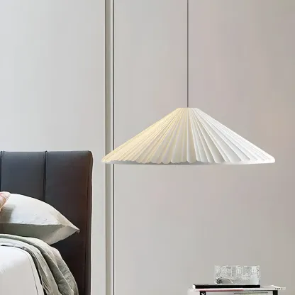 Nordic Pink Ribbed Umbrella Shape Indoor Pendant Light   Image - 38