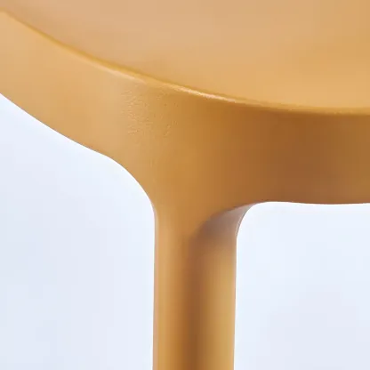 Modern Acrylic Vibrant Curved Backrest Stackable Bar Stool Image - 13