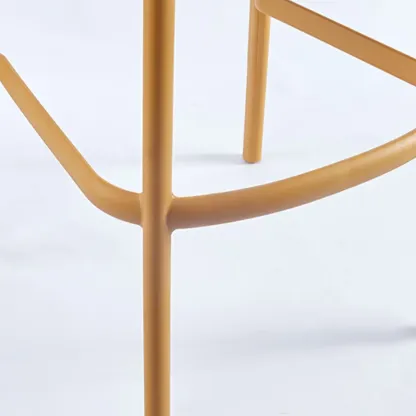 Modern Acrylic Vibrant Curved Backrest Stackable Bar Stool Image - 14