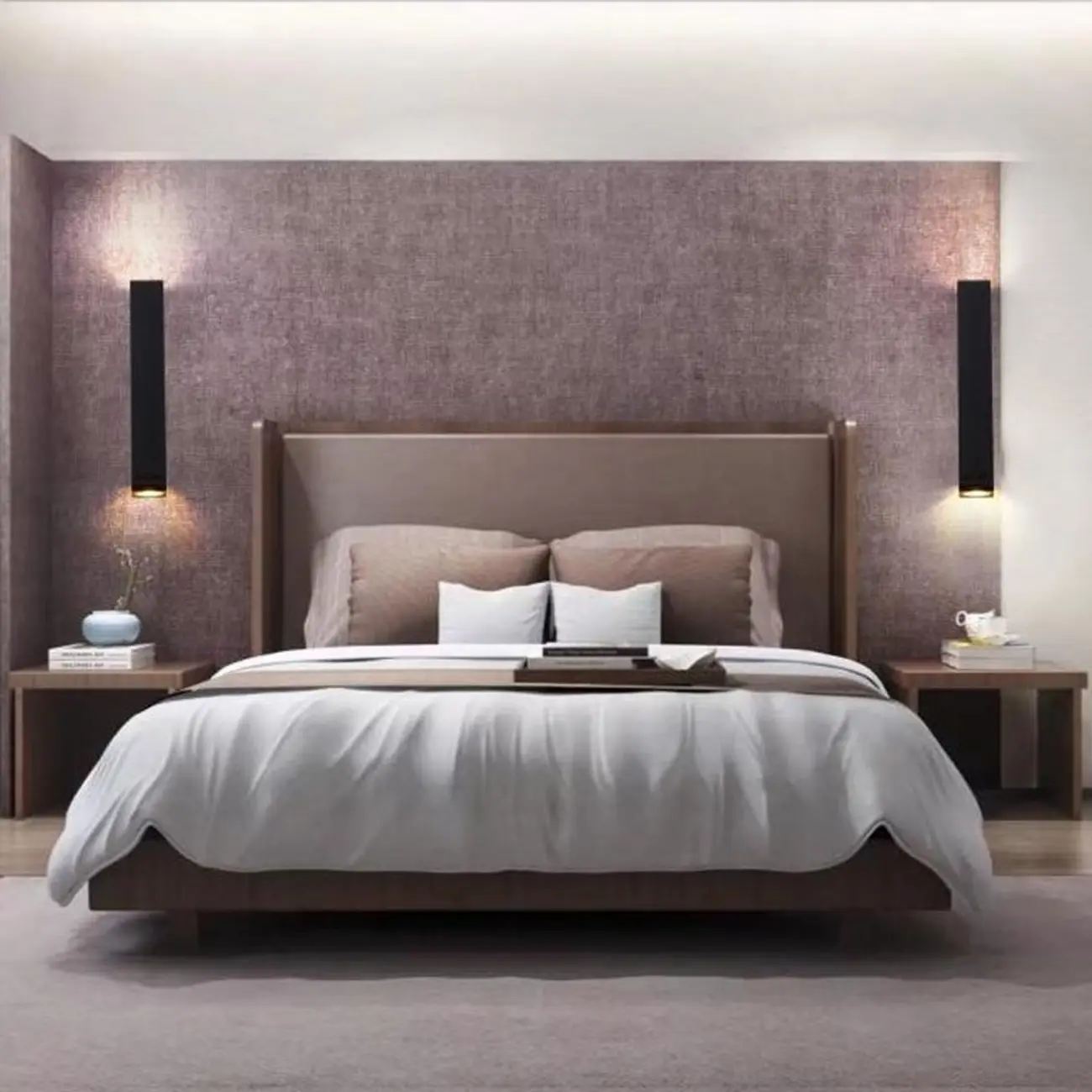 Indoor Black Aluminum Geometric Modern 2-Light Wall Light Image - 2 | homeyfad