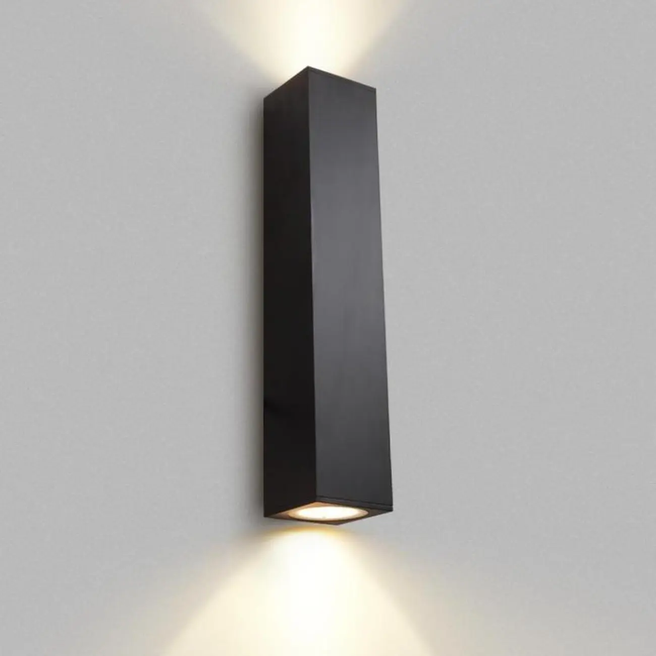 Indoor Black Aluminum Geometric Modern 2-Light Wall Light Image - 6 | homeyfad