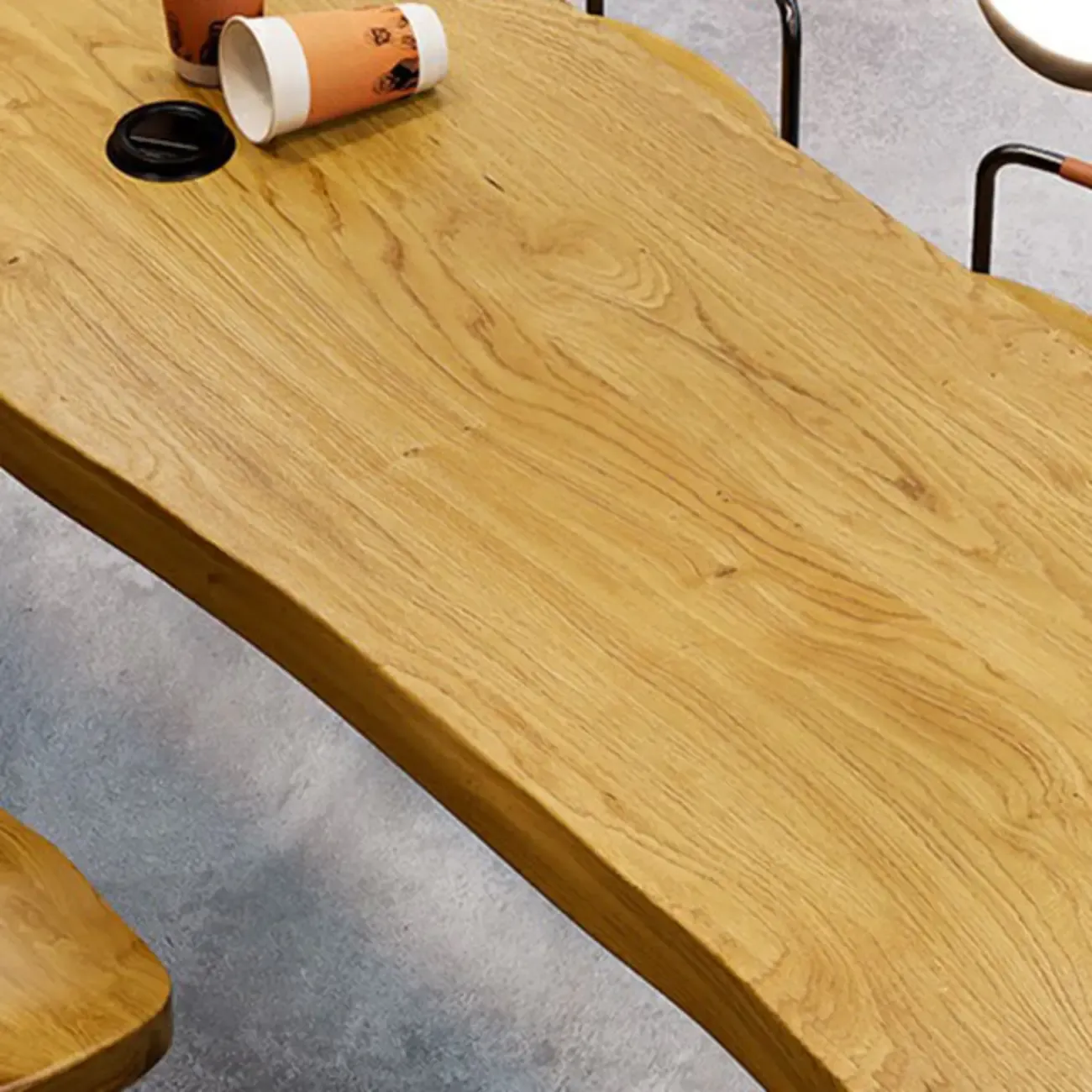 Modern Light Brown Pine Wood Double Pedestal Bar Tables Image - 8